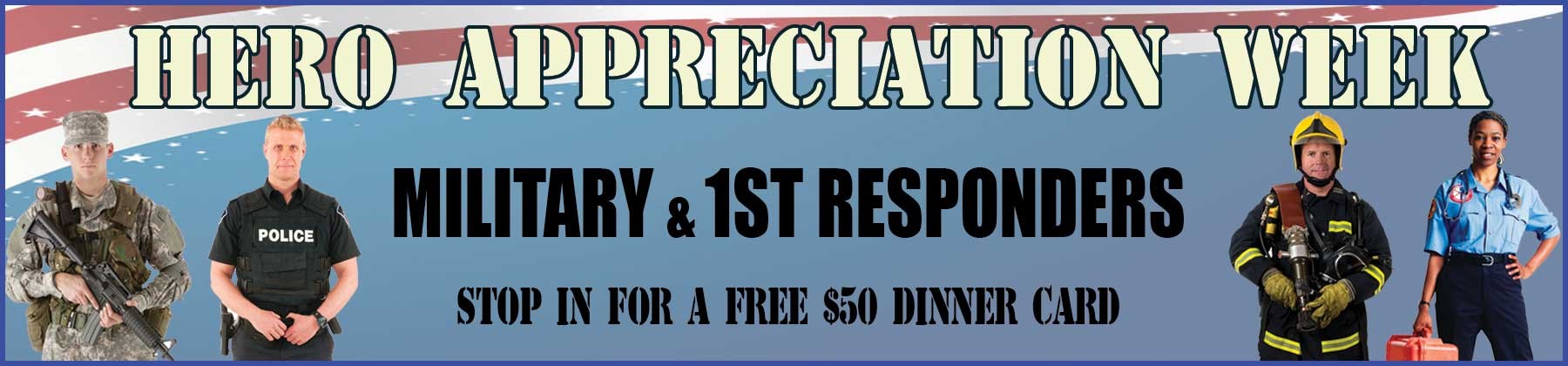 Free $50 dinner for military & first responders
