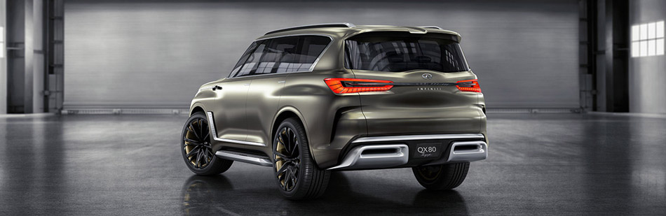 Rear view of the QX80